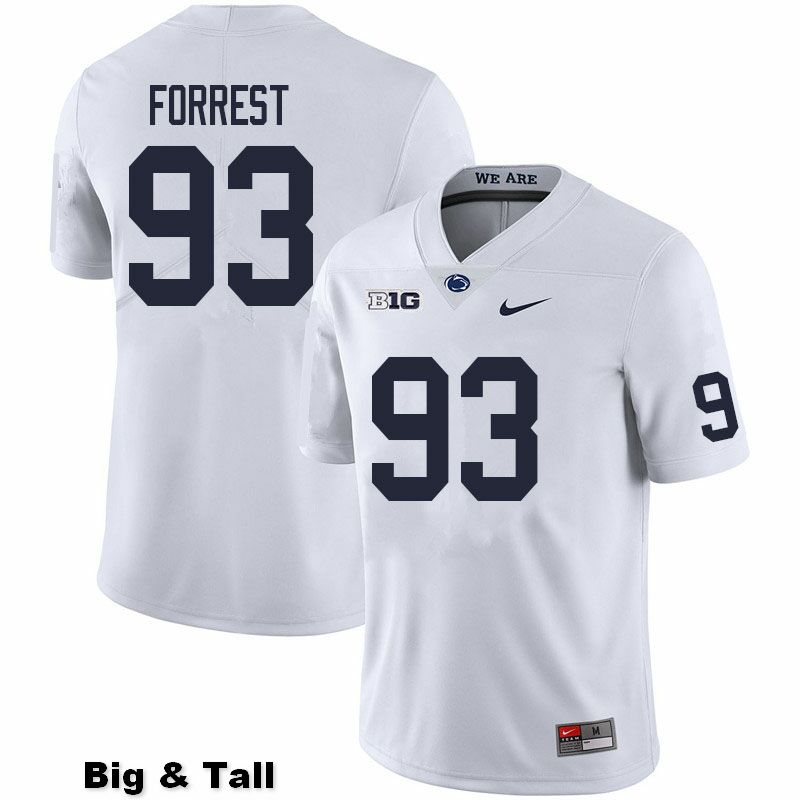 NCAA Nike Men's Penn State Nittany Lions Levi Forrest #93 College Football Authentic Big & Tall White Stitched Jersey RCF1398NO